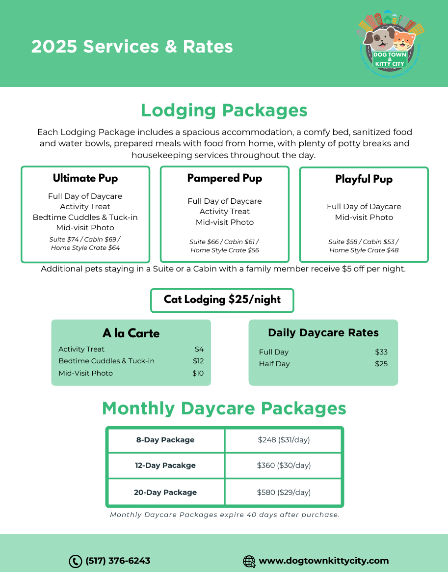 Pricing Sheet 2025